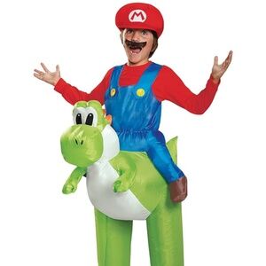 Super Mario Riding Yoshi Inflatable Costume